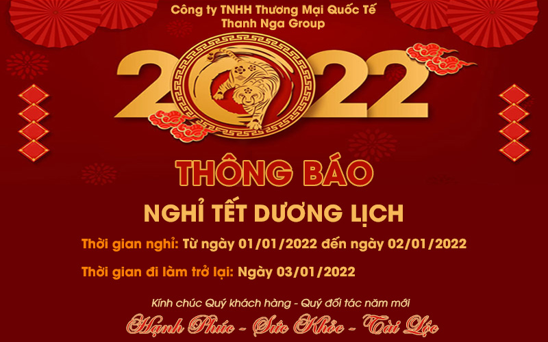 Thông Báo Nghỉ Tết Dương Lịch 2022