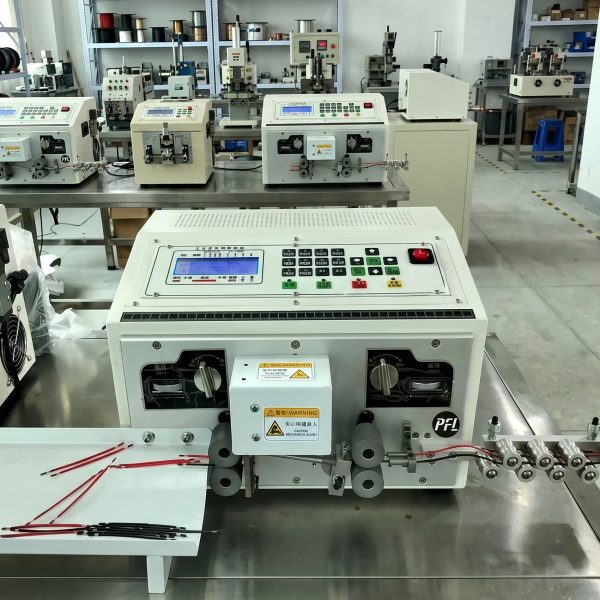 Máy cắt và tuốt đầu dây điện áp dụng dây đơn