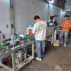 Chuyền máy co màng dán tem hộp tự động