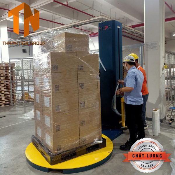 Máy quấn màng Pallet bàn xoay