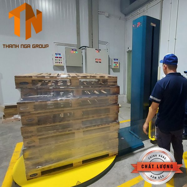Máy quấn màng Pallet bàn xoay